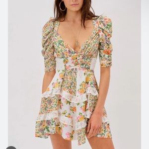 For Love & Lemons Rosalyn mini dress size xxs